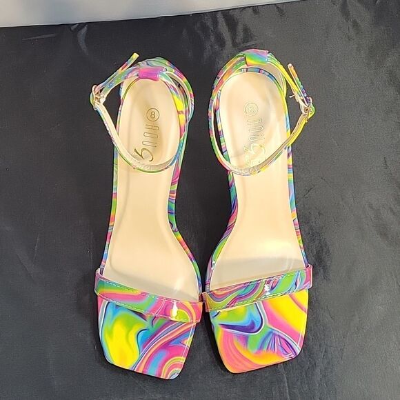 BRAND NEW ROUGE HELUIM SQUARE TOE OPEN TOE ADJUSTABLE BUCKLE  STRAP SANDAL G1 - Picture 2 of 14